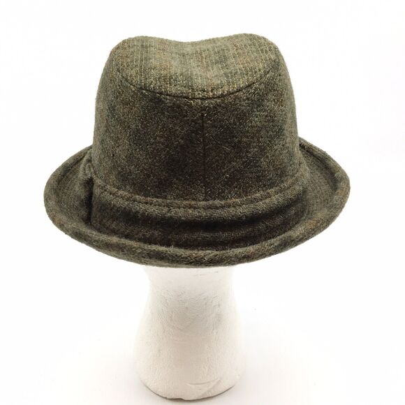 Vintage Fifth Avenue New York Flip It Wool Tweed Fedora Trilby Hat Brown Sz 7 - Picture 4 of 12